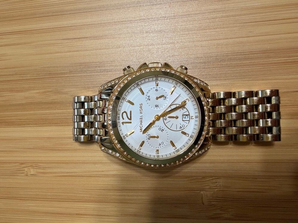 Michael Kors MK4051 Gold Crystal Chronograph Watch Women's
